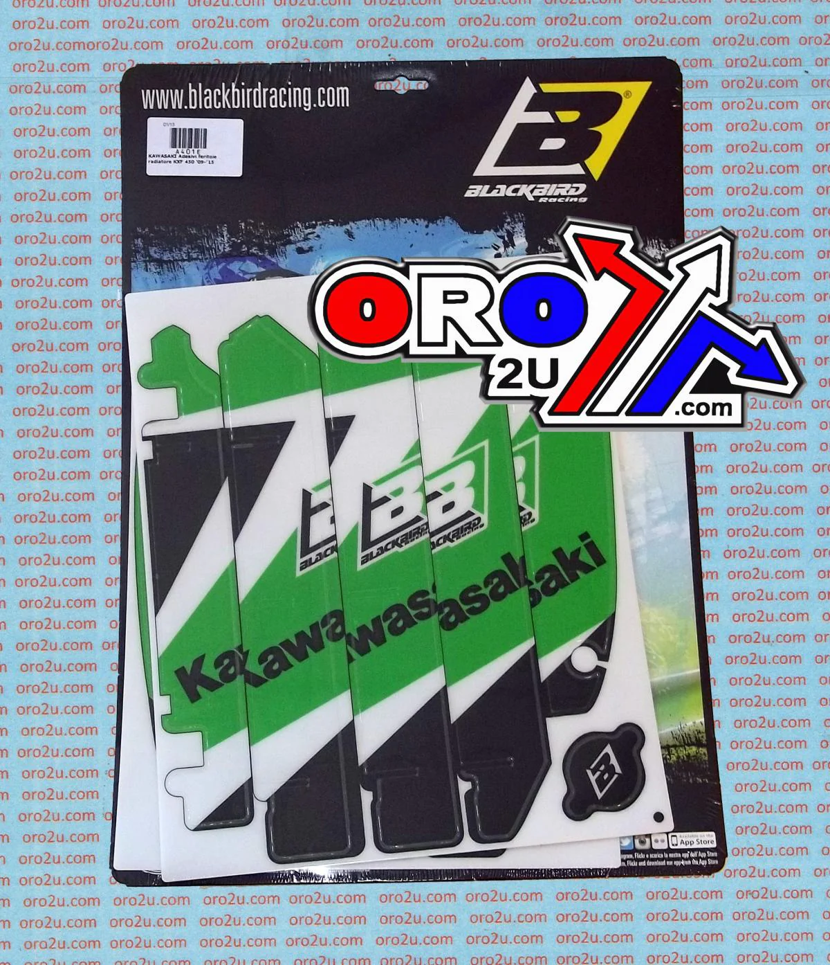 09-15 KX450F RAD LOUVER, DECAL BLACKBIRD A401E, BBA401E - Image 2