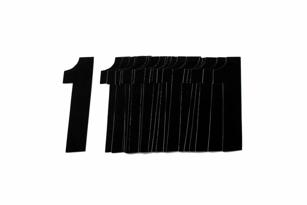 1 BLACK 4.5inc 11cm PK/20
