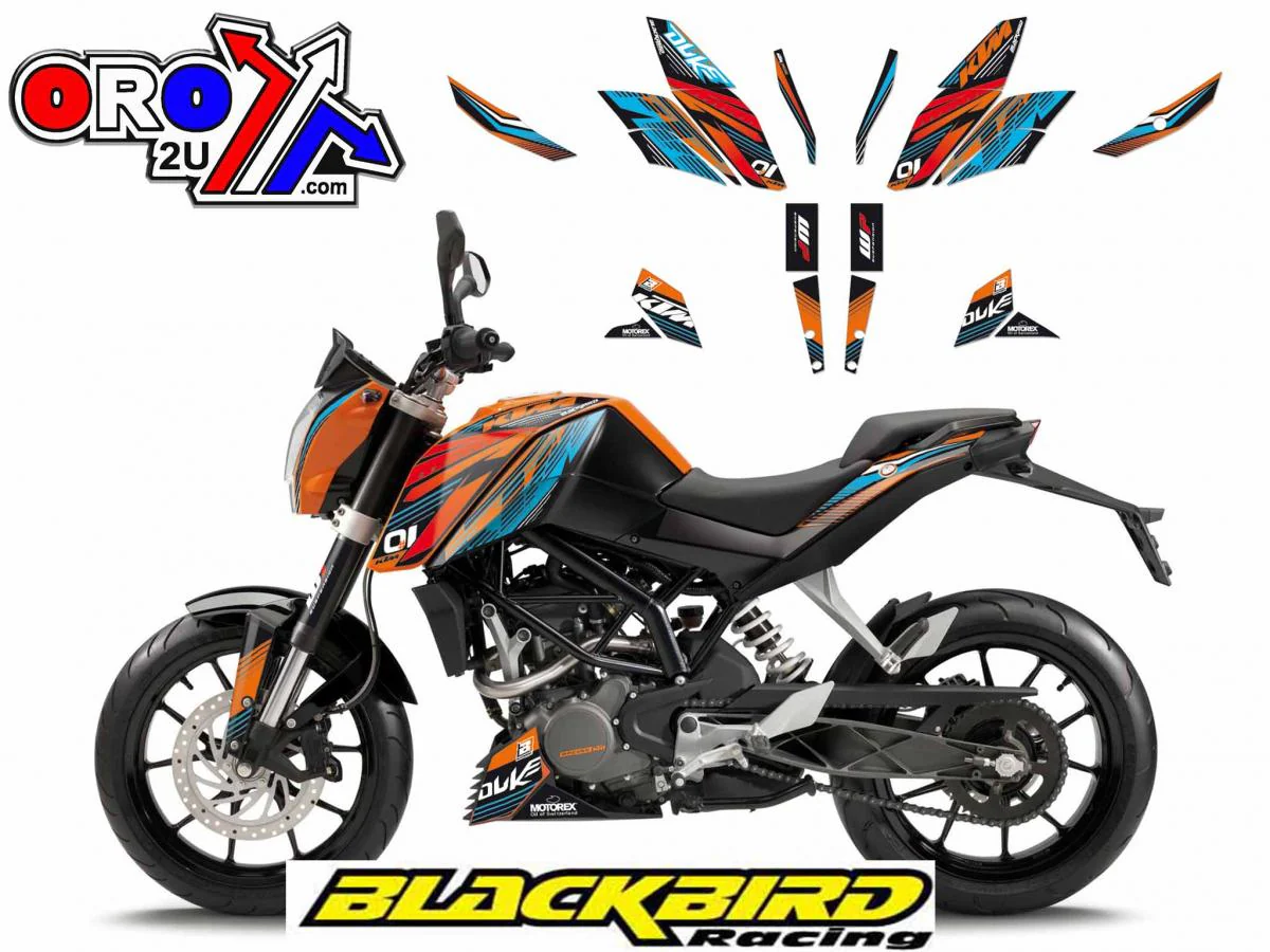 11-16 DUKE KTM ONERACE, BLACKBIRD 2544R GRAPHIC KIT - Image 3