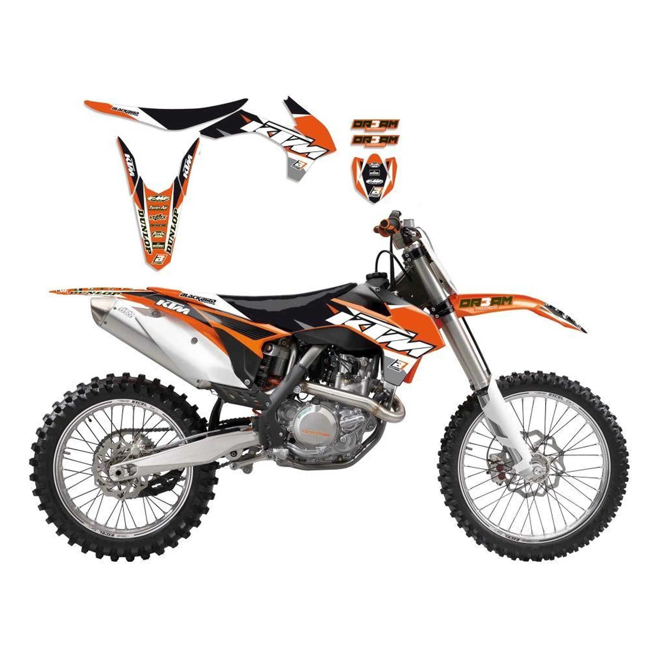 13-15 SX/SXF KTM DREAM-3, BLACKBIRD FULL TEAM KIT 8538E