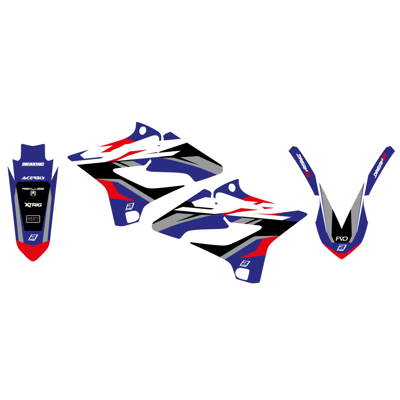 15-21 YZ 125/250 DREAM 5, BLACKBIRD 2244AB DECAL KIT - Image 2