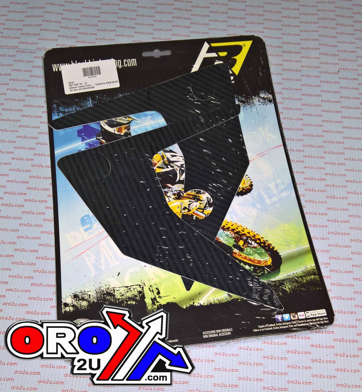 16-17 KX450F AIRBOX DECAL CF, BLACKBIRD 5432 - Image 2