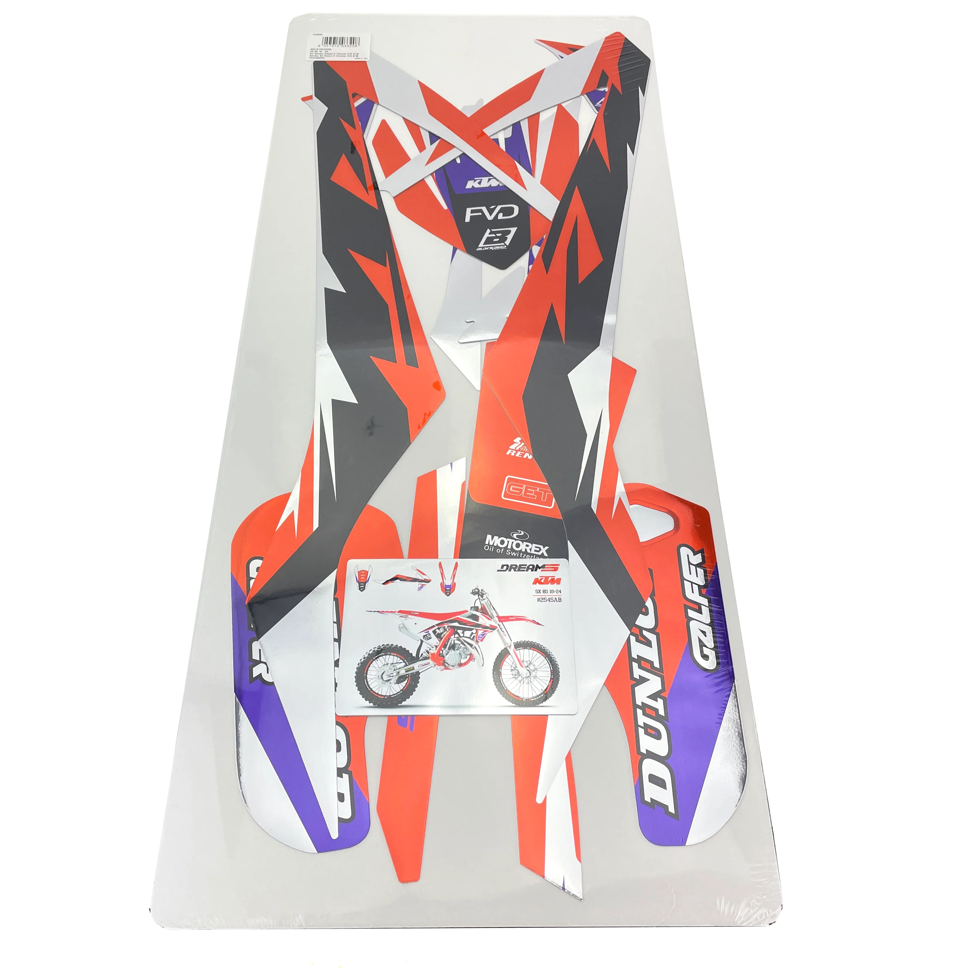 18-24 KTM 85 DREAM 5 CHROME GRAPHICS, BLACKBIRD 2545ABCRO