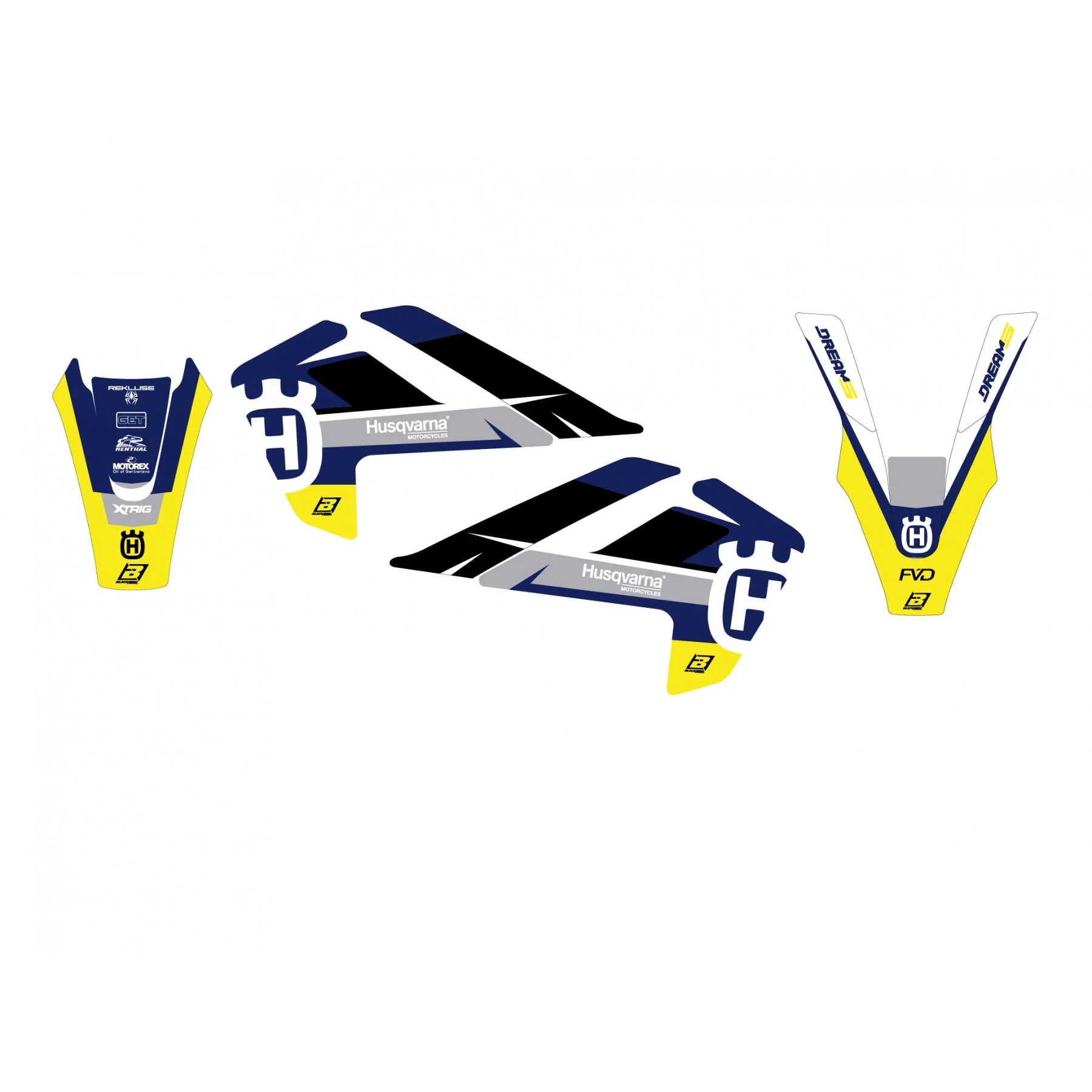2025 HUSQVARNA TC 85 DREAM 5 CHROME, BLACKBIRD DECAL KIT, 2617ABCRO