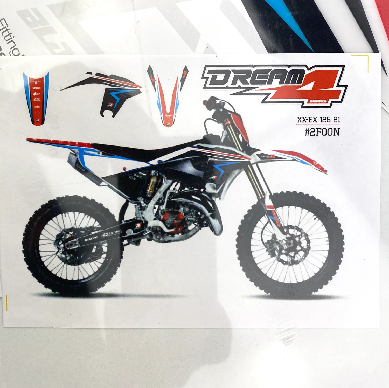 21-24 XX/XE FANTIC DREAM 4 GRAPHICS, BLACKBIRD 2F00N DECAL KIT
