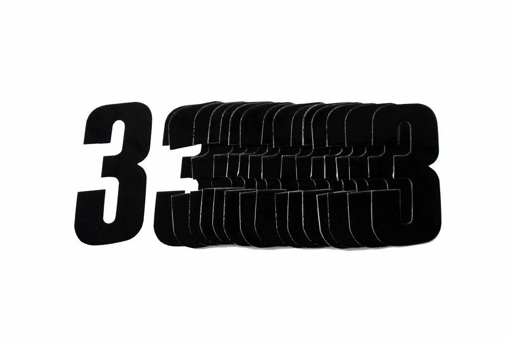 3 BLACK 4.5inc 11cm PK/20