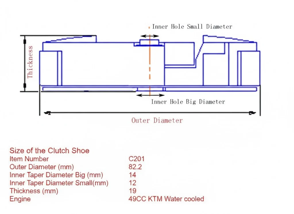 3 SHOE CLUTCH ASSEMBLY 03-08 KTM 50 SX JUNIOR MINI LC WATER COOLED 45132002244 - Image 3