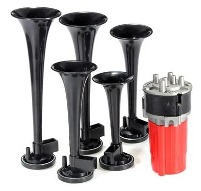 5 Trumpet Music Air Horn 12V 125dB, Universal Car Truck Bike Air Compressor - Image 2