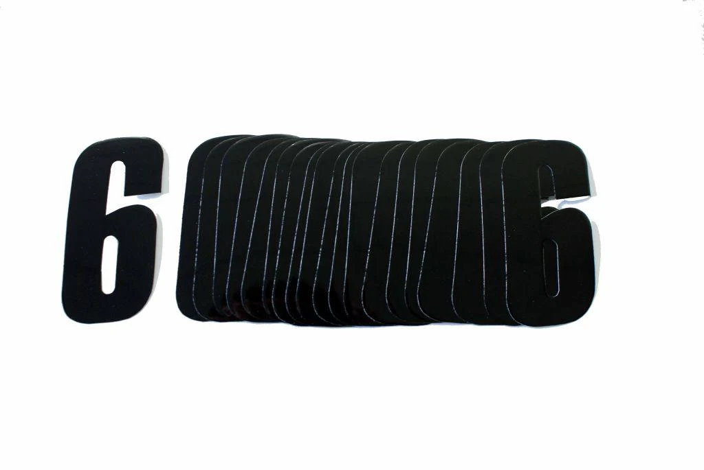 6/9 BLACK 4.5inc 11cm PK20