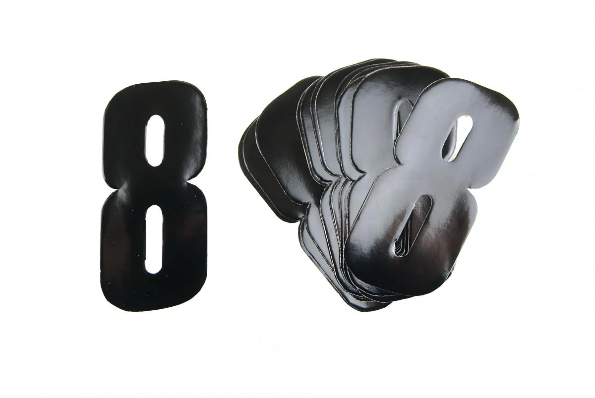 8 BLACK 4.5inc 11cm PK/20