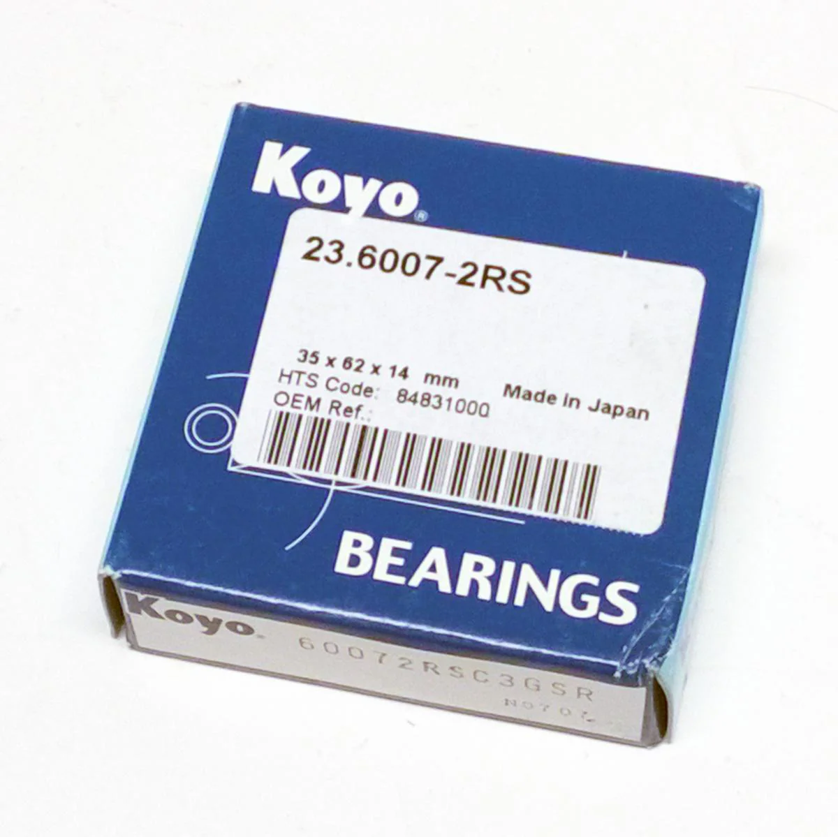 BEARING 6007 2RS C3 KOYO 35x62x14 PROX 23.6007-2RS MADE IN JAPAN EACH - Image 2