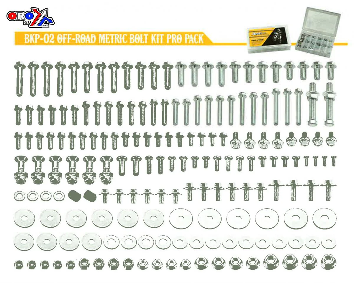 BOLT KIT FACTORY JAPANESE STYL, METRIC OFF ROAD KIT PRO PACK, BKP-02