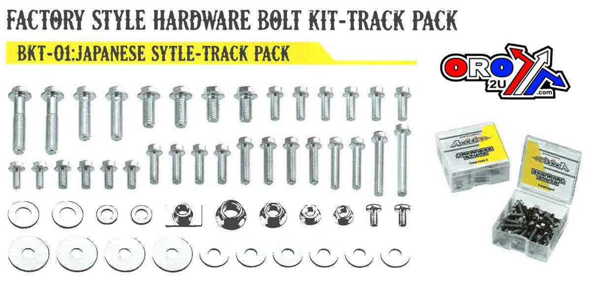 BOLT KIT FACTORY JAPANESE STYL, METRIC OFF ROAD KIT TRACK PACK, BKT-01 - Image 2