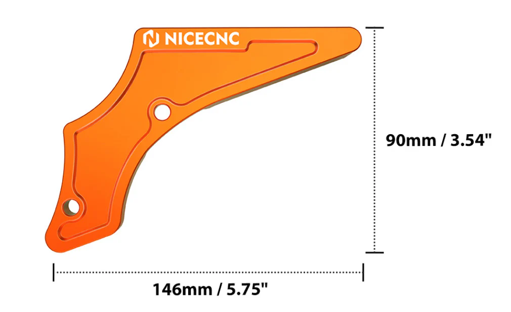 CASE SAVER 2T ORANGE BILLET ALUMINUM 2017-2023 KTM HUSQVARNA GASGAS 250 300 - Image 2
