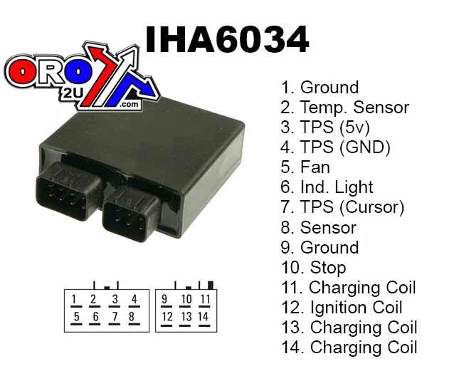 CDI BOX TRX450R 2004-05, 30410-HP1-003, IHA6034, AT-01110 - Image 7