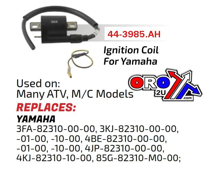 COIL IGNITION YAMAHA ATV/MC [DZE 10179-04 4048], IYA0008, 4KJ-82310-10-00, [ FOR HI-PRO COIL USE 44-9953.DZE] Same but better - Image 3