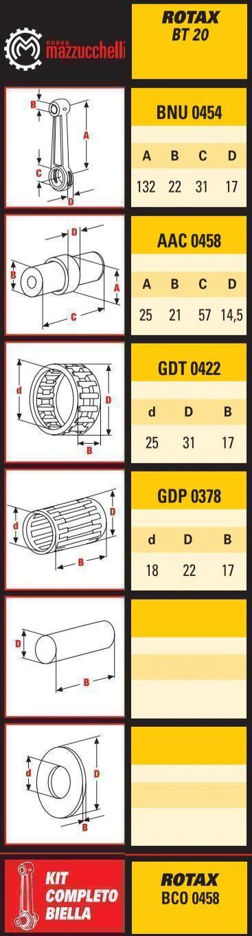 CONNECTING ROD KIT ROTAX, ( BT20) BCO0454 - Image 2