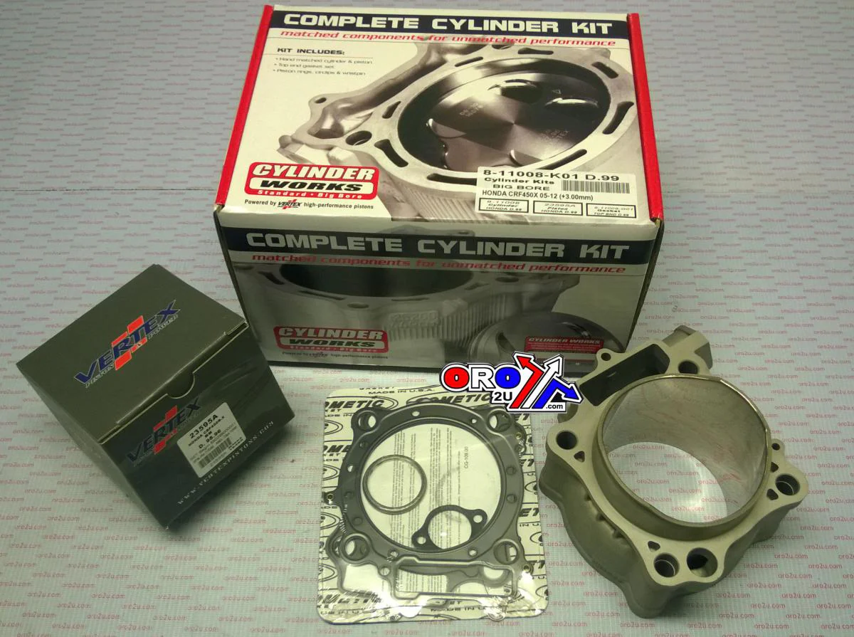 CYLINDER KIT 99 05-17 CRF450X, WORKS CYLINDER 11008-K01 BIG BORE - Image 2
