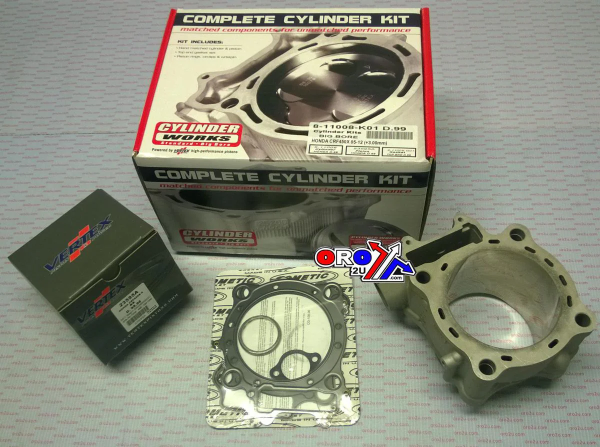 CYLINDER KIT 99 05-17 CRF450X, WORKS CYLINDER 11008-K01 BIG BORE - Image 3
