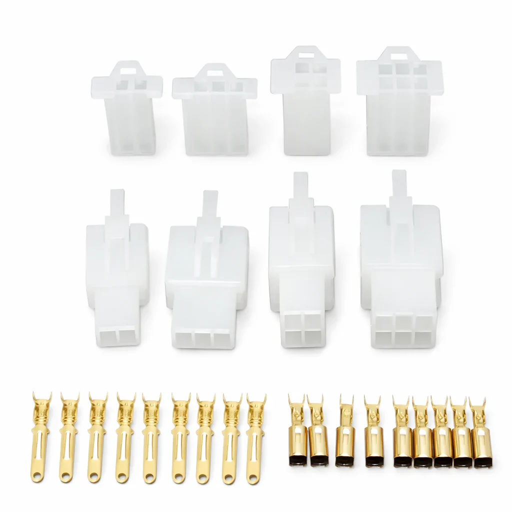 ELECTRICAL CONNECTOR BLOCK KIT + TOOL 200Pcs 2.8mm 2 3 4 6 PIN BLOCKS - Image 2