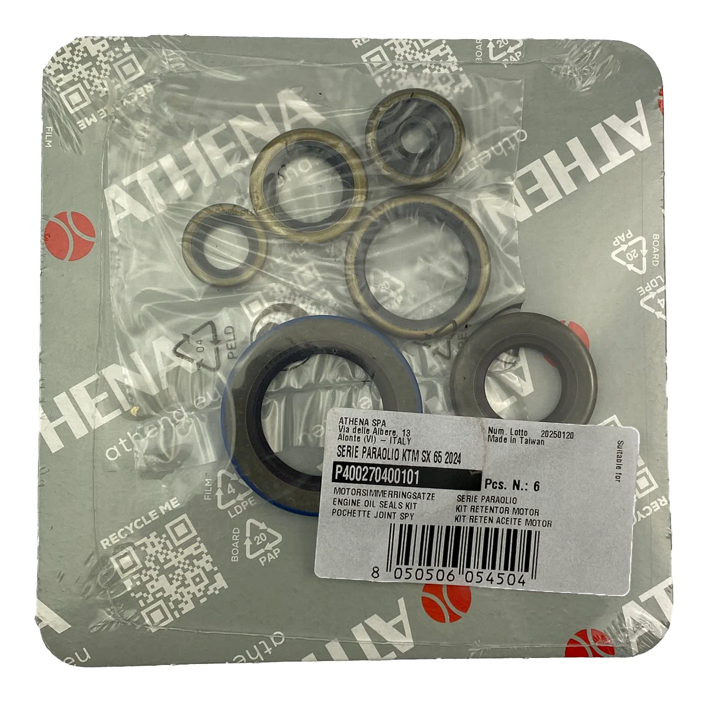 ENGINE OIL SEAL SET KTM SX 65 24-25, HUSQVARNA TC 65 2024-25, ATHENA P400270400101 - Image 2