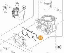 EXHAUST GASKET KTM SX/XC-W 125/150 16-22, ATHENA S410270012027 HUSQVARNA GAS GAS - Image 2