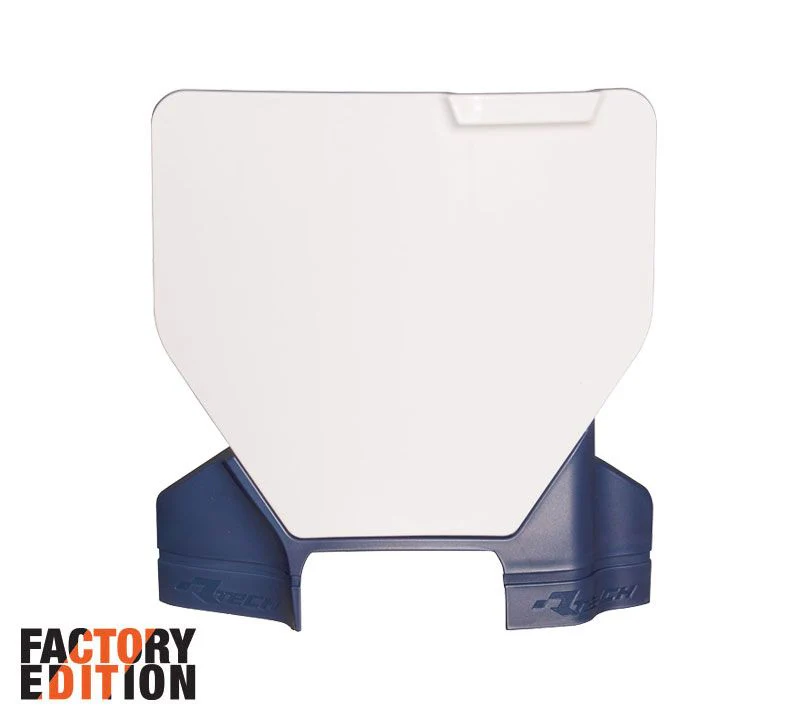 FACTORY FRONT PLATE 2023-2025 HUSKY TC/FC, WHITE/BLUE, RTECH R-TBHSQBNBL93