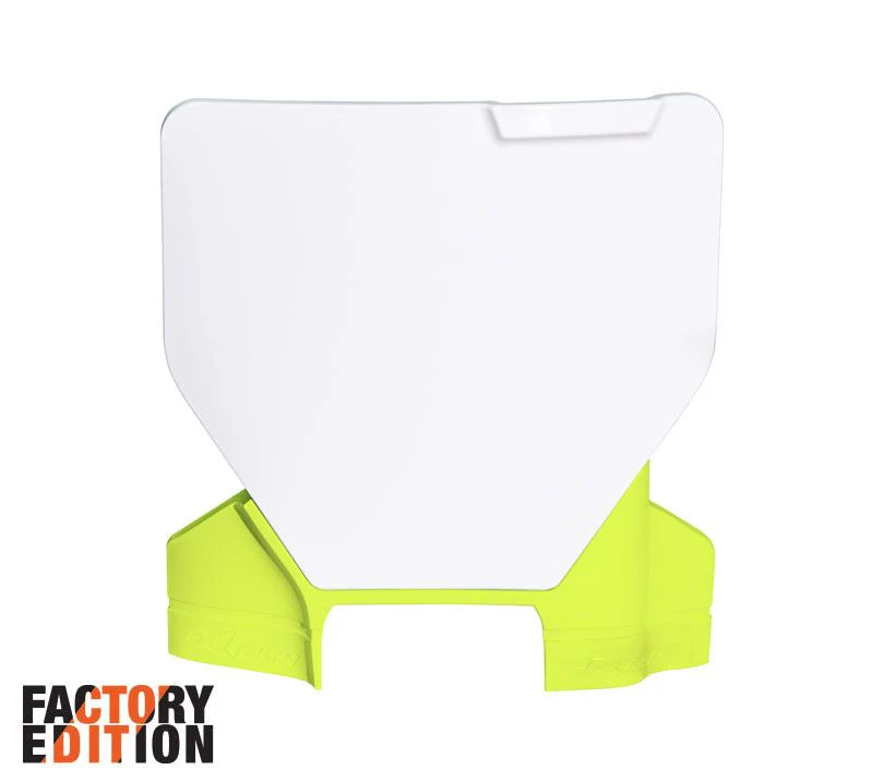 FACTORY FRONT PLATE 2023-2025 HUSKY TC/FC, WHITE/YELLOW OEM 24, RTECH R-TBHSQBNGQ93
