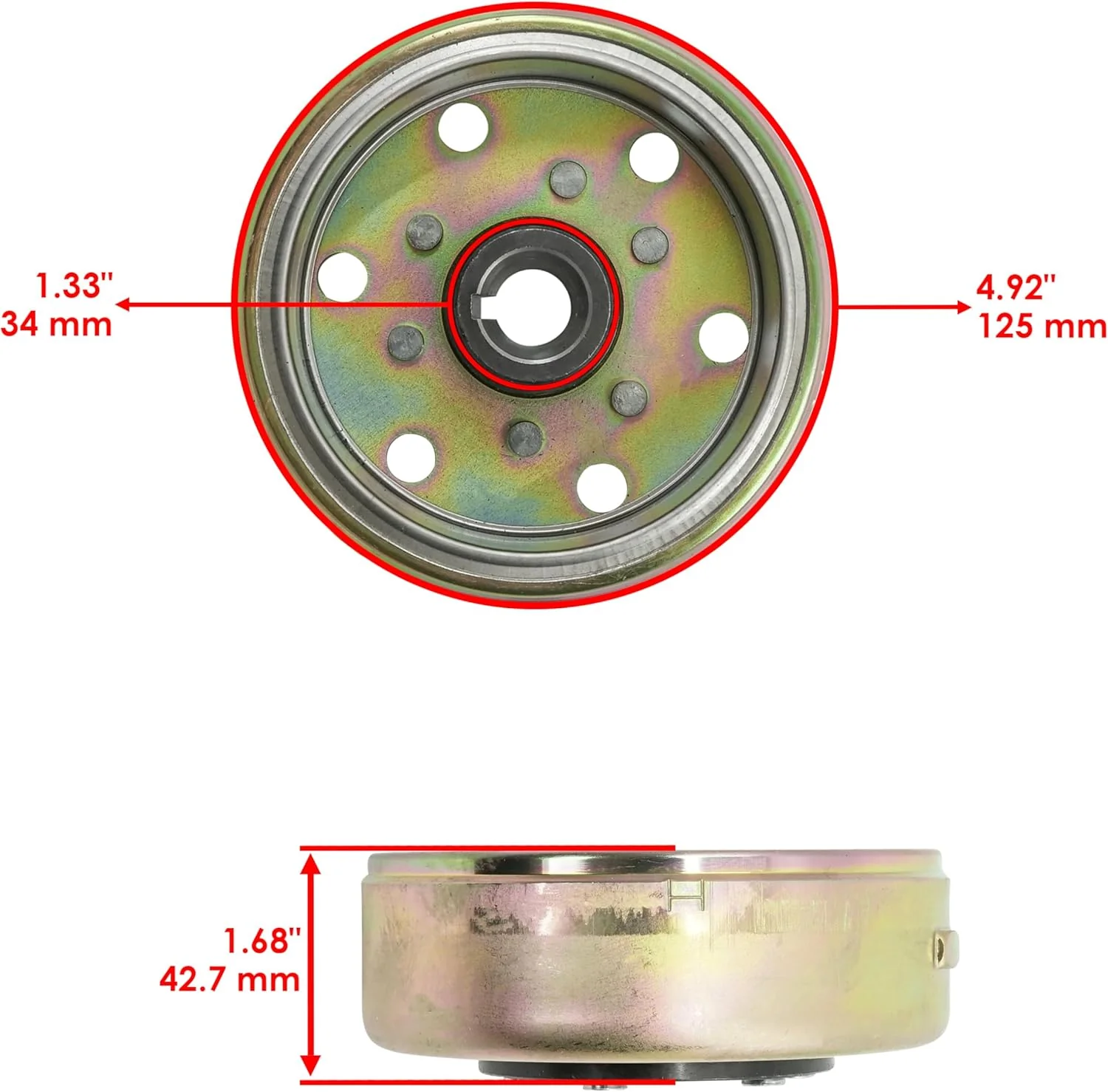 FLYWHEEL ROTOR 88-94 YAMAHA BANSHEE YFZ350 3GG-85550-00-00 - Image 2