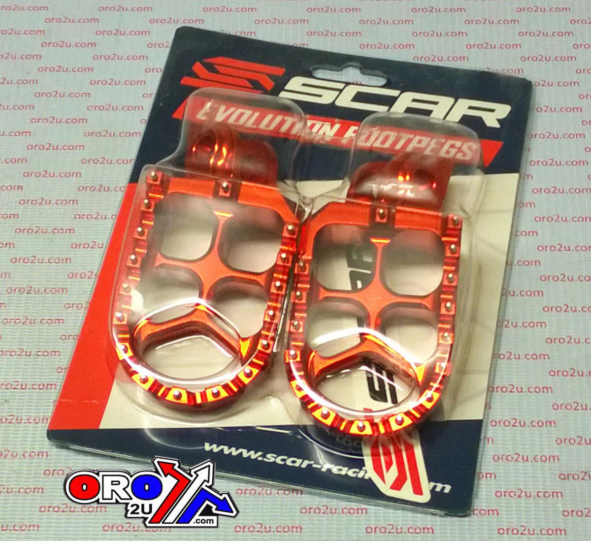 EVO FOOTPEGS ORANGE 98-26 HUSQVARNA KTM ENDURO SUPERMOTO FREERIDE SX SMC 85 105 690 701 SCAR S5585OR - Image 2