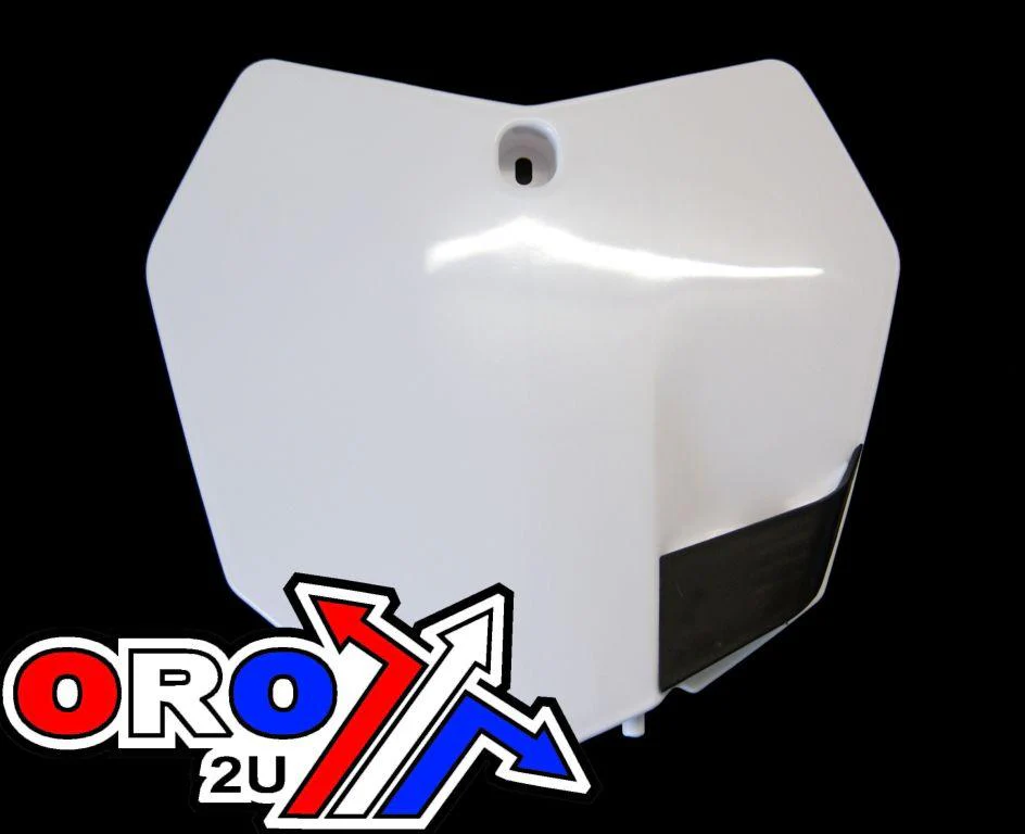 FRONT PLATE 2013-15 KTM SX/SXF, WHITE RTECH R-TBKTMBN0013 - Image 2