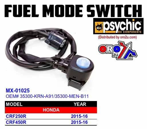 FUEL MODE CRF250/450 15-16, SWITCH PSYCHIC MX-01025 HONDA, 35300-MEN-B11, 15 - 17 CRF250R 15 - 16, CRF450R - Image 3