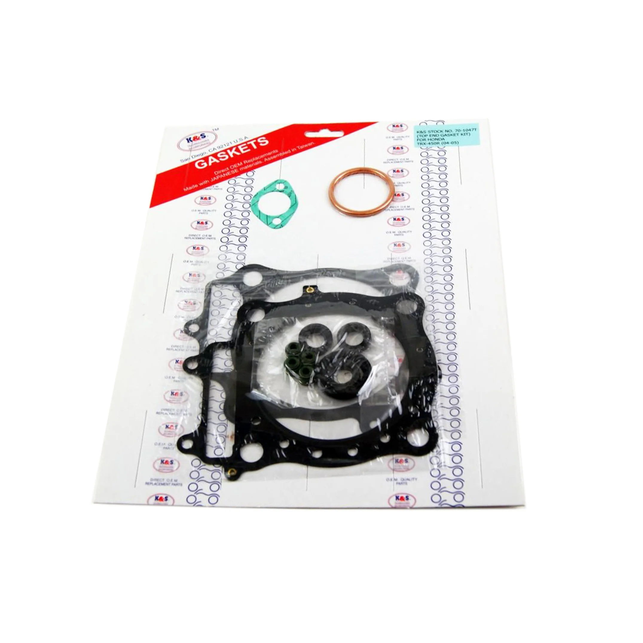 GASKET TOP SET 04-05 TRX450R, K&S 70-1047T