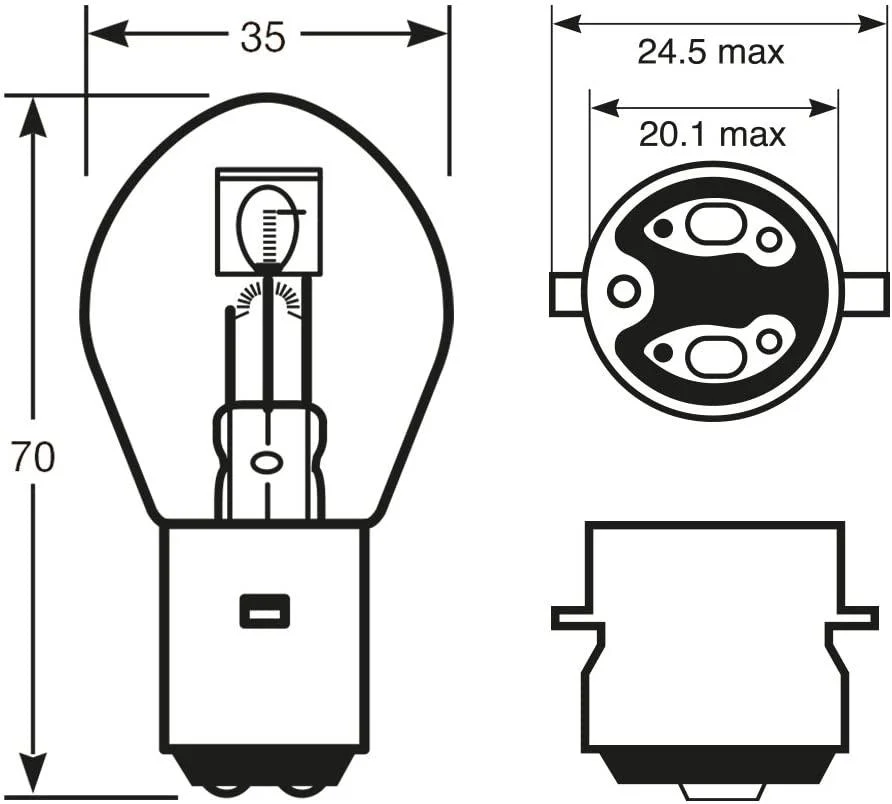 HEADLIGHT BULB 12V 45W 40W BOSCH - Image 2