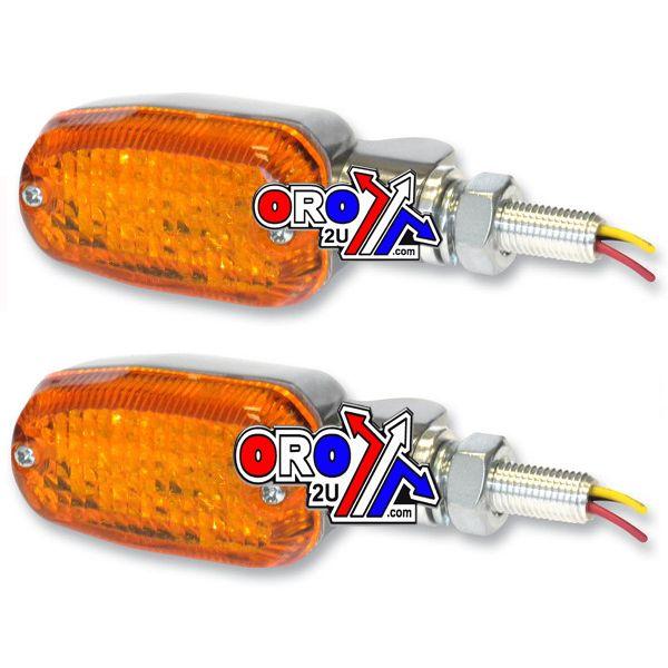 INDICATORS ALUMINUM POLISHED SET/2, AMBER LENS, LED UNIVERSAL E MARKED, 3 WIRE, 26-7701 - Image 2