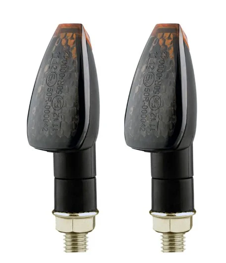 INDICATORS LED SMOKE LENS AMBER LIGHT (Pack of 2) M10 BOLT