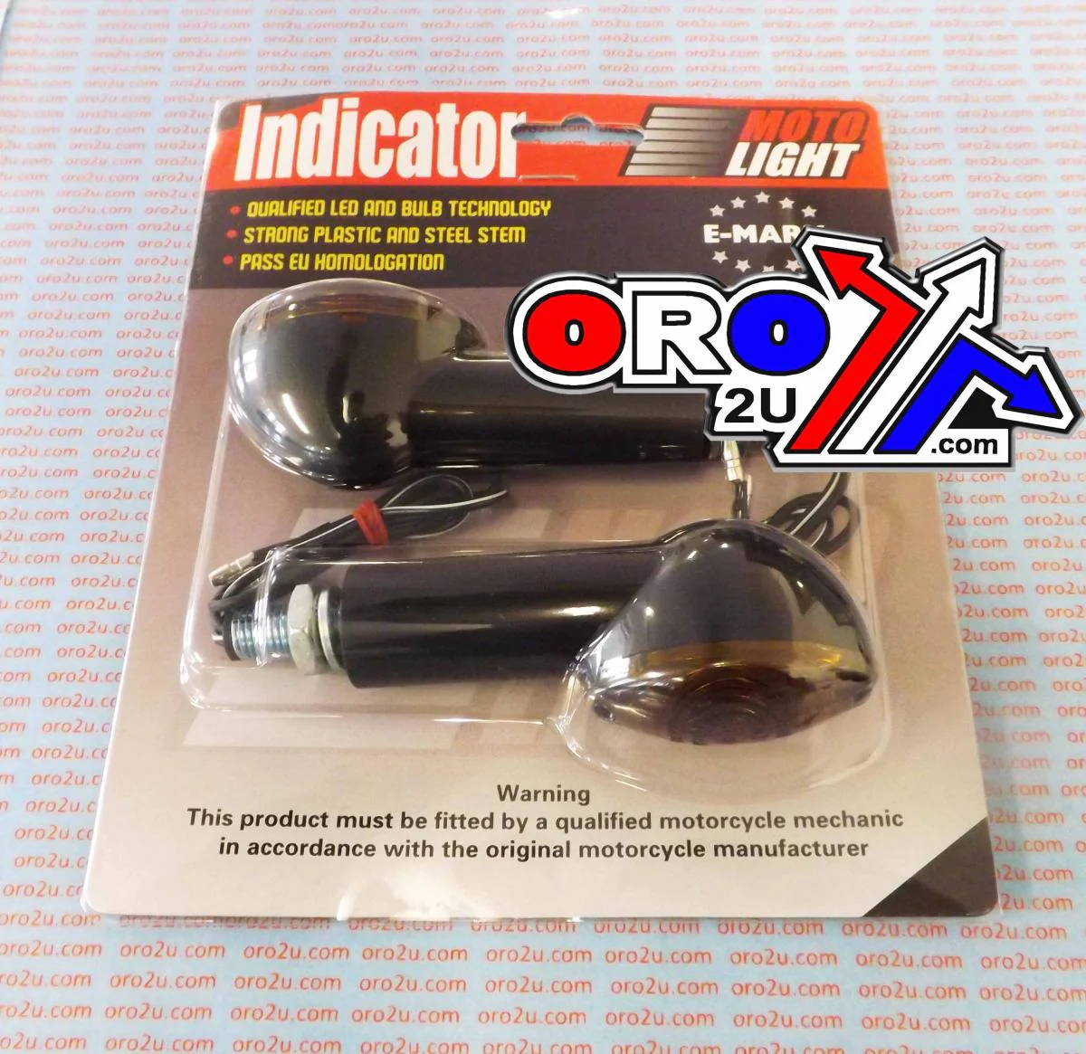 INDICATORS SMOKE 40mm SET/2 Black Housing inc Bulb E MARKED. MT-003-S-BK40 - Image 2