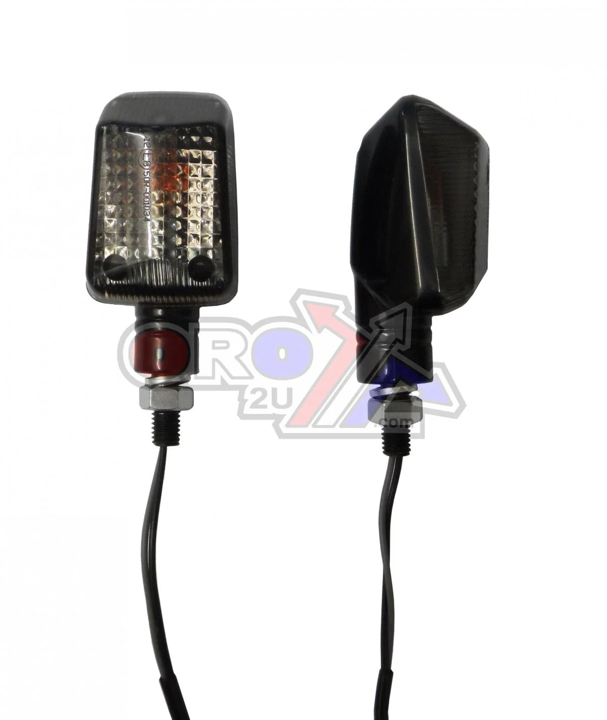 INDICATORS SMOKE LENS PAIR, RECTANGULAR BLACK LOOK CASE, 121405304 - Image 2