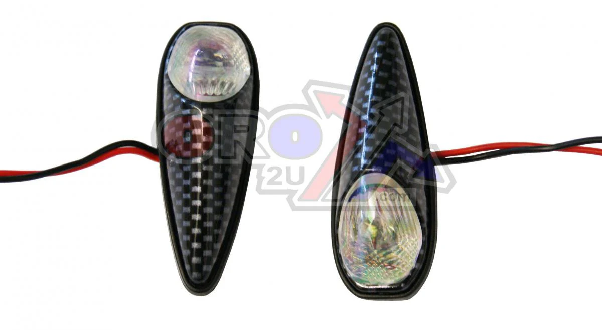INDICATORS WHITE LENS PAIR, JAGUAR CARBON LOOK CASE, 121407923 - Image 2
