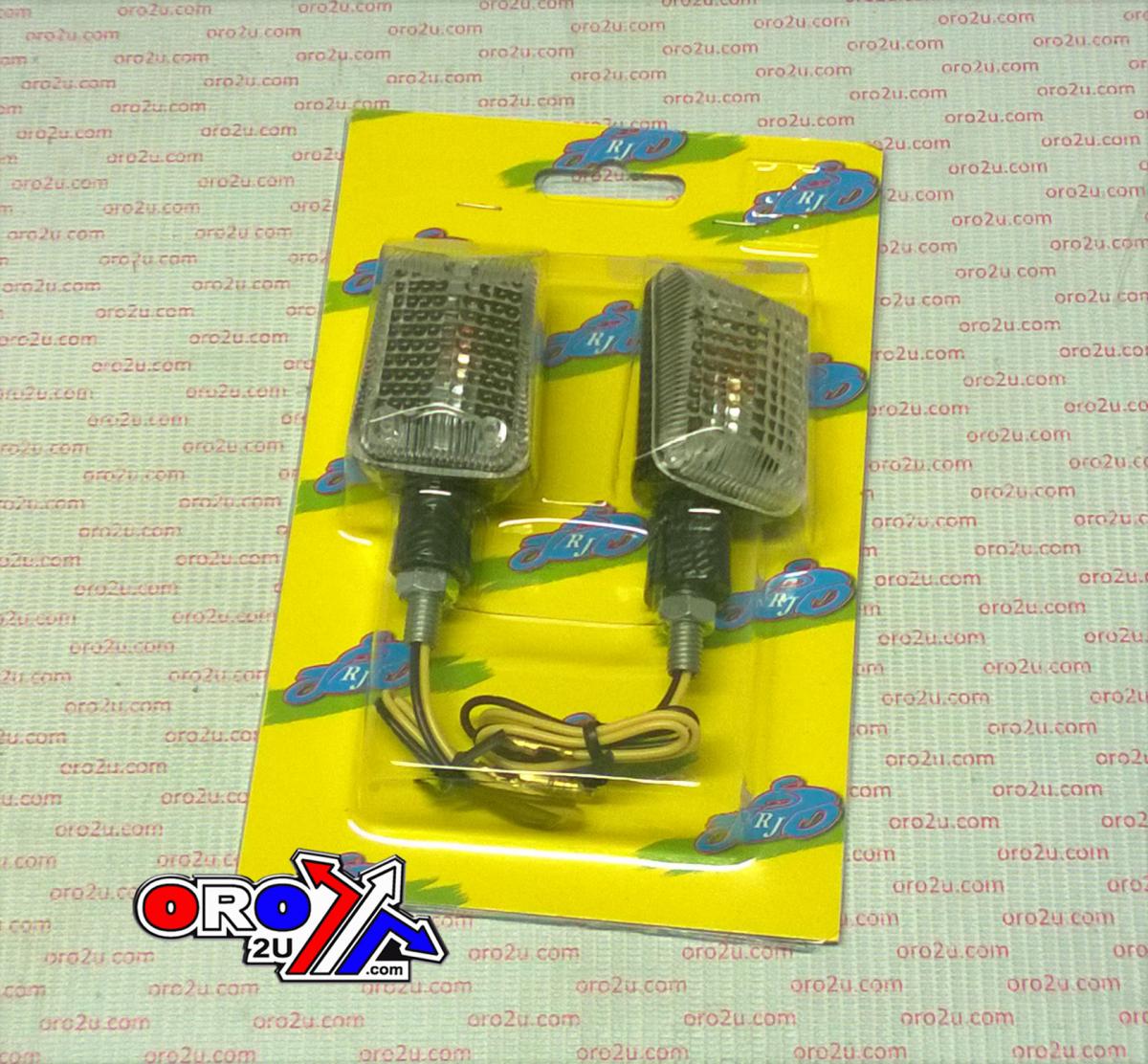 INDICATORS WHITE LENS PAIR, RECTANGULAR CARBON LOOK CASE, 121405303 - Image 2