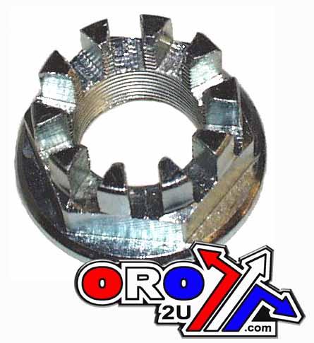 M18x1.50mm FLANGE AXLE CASTLE NUT BRONCO AT-06309 18mm - Image 3