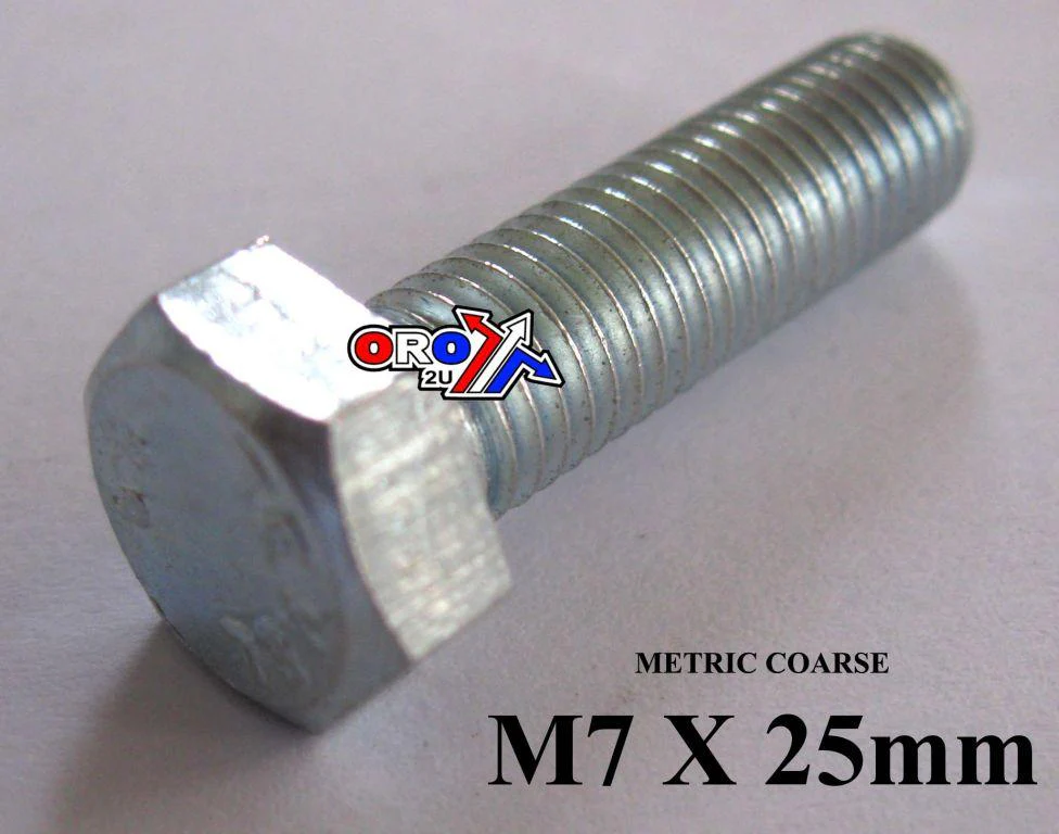M7X25mm HEX BOLT BZP EACH - Image 2