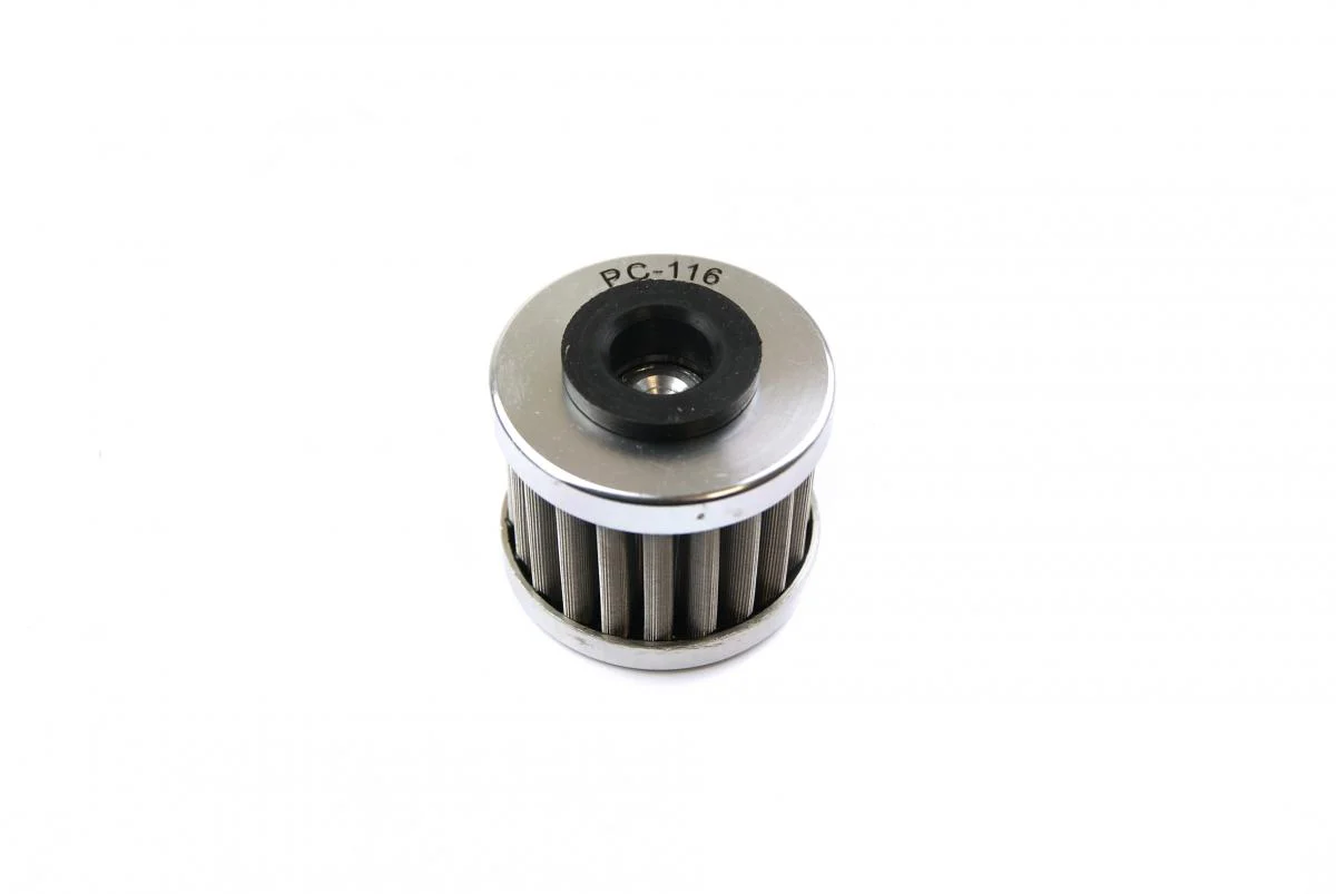 OIL FILTER FLO REUSABLE PC116, PC RACING USA STAINLESS STEEL