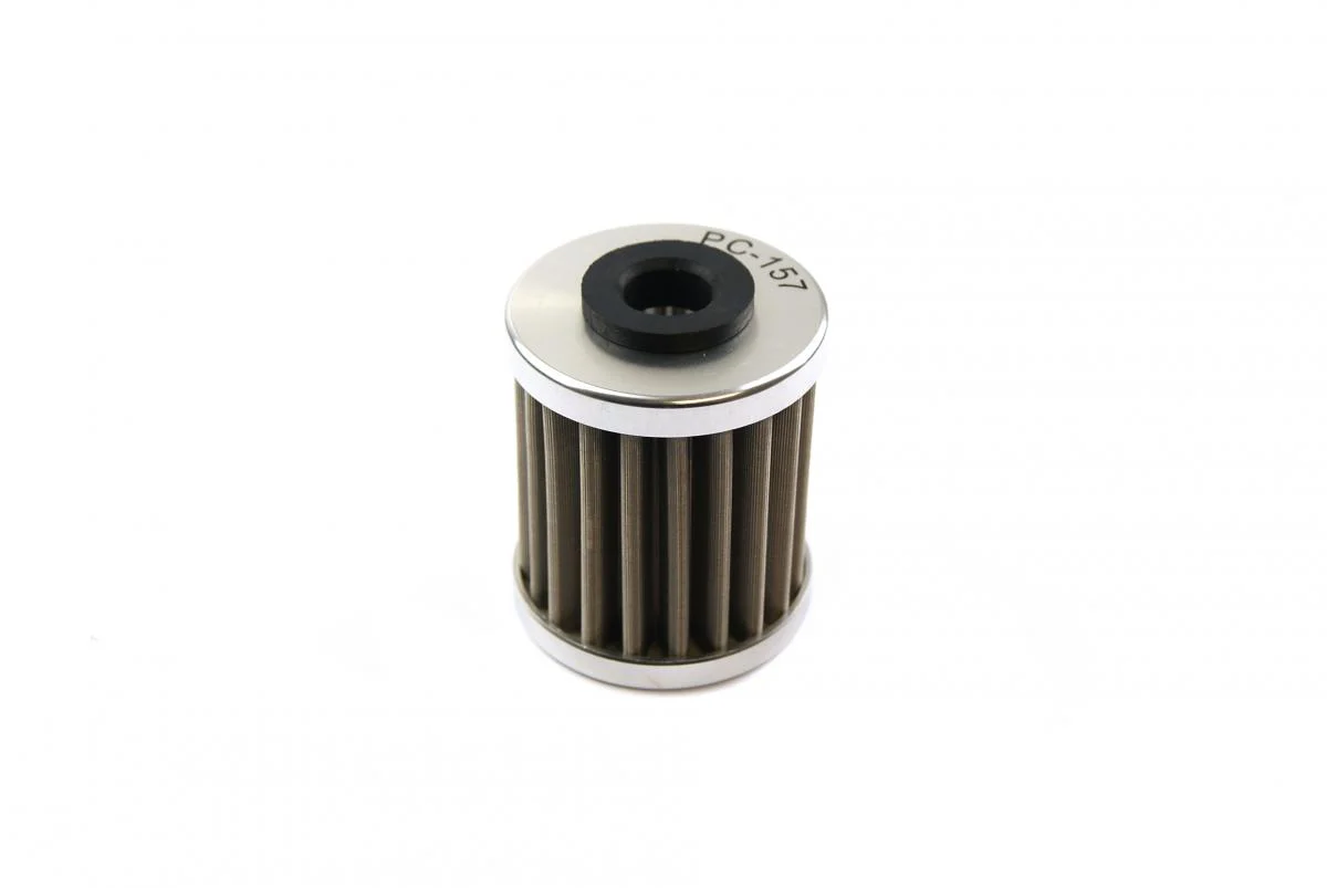 OIL FILTER FLO REUSABLE PC157, PC RACING USA STAINLESS STEEL