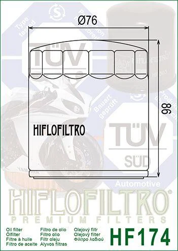 OIL FILTER HIFLO HF174C CHROME, Harley Davidson 63793-01K, ROAD - Image 6