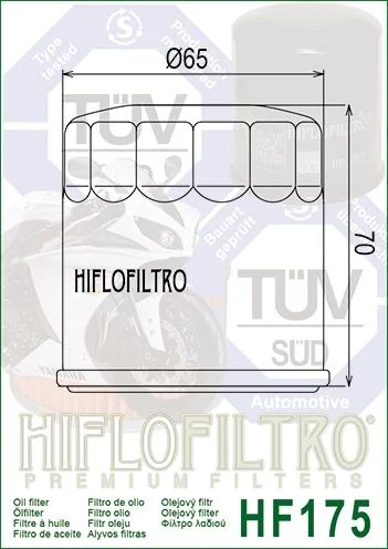 OIL FILTER HIFLO HF175, Harley 62700045 Indian 2521421, Harley Davidson - Image 3