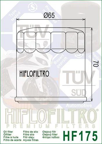 OIL FILTER HIFLO HF175, Harley 62700045 Indian 2521421, Harley Davidson - Image 4