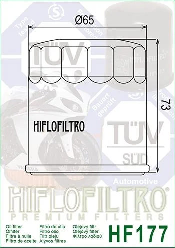 OIL FILTER HIFLO HF177 BUELL, Buell 63806-00Y, ROAD - Image 3