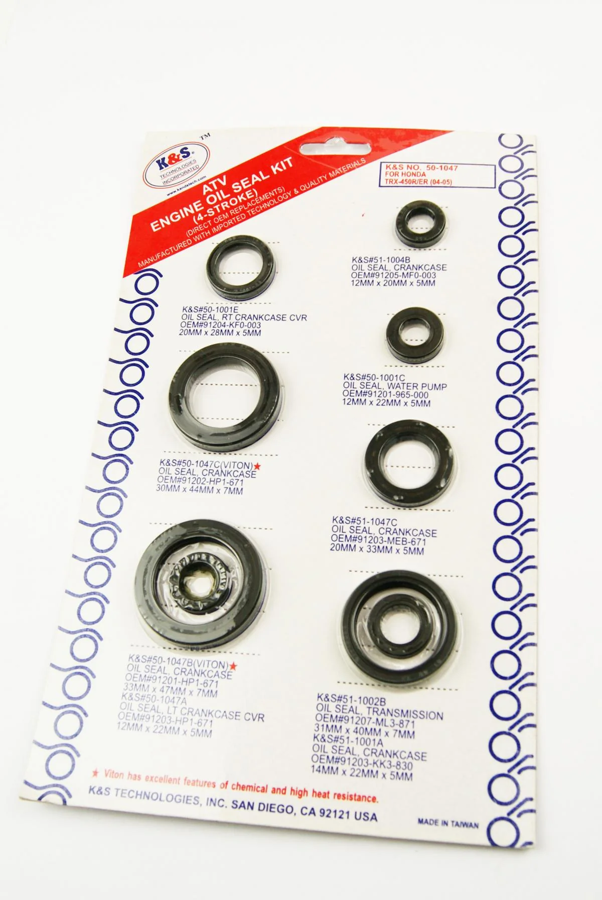 OIL SEAL SET 04-05 TRX450R KS50-1047 - Image 2