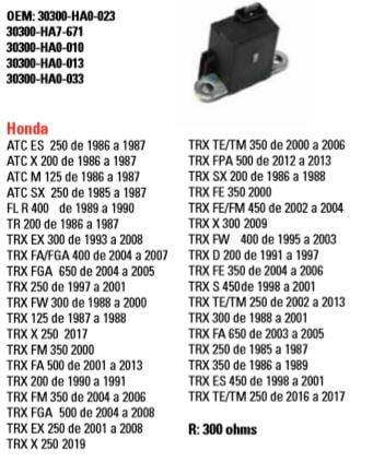 PICKUP PULSAR COIL ATV, 30300-HA0-033 HOND XL TRX 30300-HA7-671 30300-HA0-010 30300-HA0-013 30300-HA0-033, bronco AT-01094, AHA4500 - Image 2